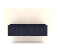 HR Juice Ensemble meuble de salle de bains - 160x45x42cm - 2 tiroirs - double lavabo blanc mat - Blue oak SW862861/SW1110669