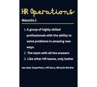HR Operations Definition: Funny Human Resources Notebook | Office Humor Gift for Coworkers, HR Pros & Work Besties