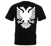 HR-WERBEDESIGN Albanie T-Shirt Albania Shqipëria Albanie Kosovo Balkan Tirana - Noir - XXX-Large