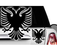HR-WERBEDESIGN Lot de 3 autocollants Albania Shqipëria Albanie Kosovo Bosnie Macédoine XXX