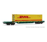 HR6575 WAGON PORTE CONTENEUR LIVRE DHL EPV-VI ECHELLE HO