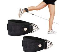 HRainbow Sangle Cheville Musculation Poulie Homme Femme sangle de tirage Boucle Double-Triangle Améliorée Rembourrage Néoprène Haute Élasticité- Pour Entraînement des Fessiers et des Jambes.