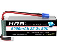 HRB 5000mAh RC batterie Lipo, 22,2V tension, 50C vitesse de décharge, 6s 5000mah EC5 1pc