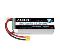 HRB 6S Batterie Lipo XT60 5000 mAh 22,2 V 50 C Prise XT60 Convient pour RC Quadcopter Hélicoptère Avion Voiture Bateau Camion