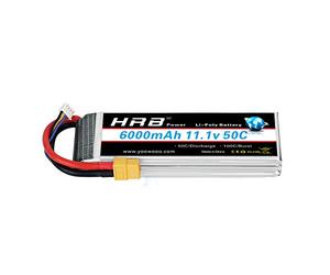 HRB LiPo Batterie 6000mAh 11.1V 50C 3S avec XT60 pour FPV Racing Quadricoptère Racing Drone