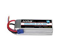 HRB LiPo Batterie 6000mAh 22.2V 50C 6S avec Prise EC5 pour Drone Multicolore