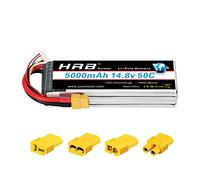 HRB RC Batterie Lipo 4S 50C 14,8V 5000mAh Prise XT60 pour FPV Racing Quadricoptère Racing Drone(XT60/T/TRX/EC3/TAMIYA