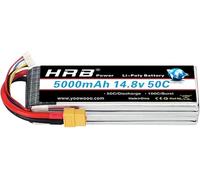 HRB RC Batterie Lipo 4S 50C 14,8V 5000mAh Prise XT90 pour Modélisme Drone Avion Hélicoptère Voiture Camion Truggy Bateau