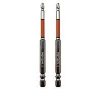 HRC62 Embouts de tournevis cruciformes PH2 polyvalents 2 pièces Hrc62 degrés et les vis plus serrées vous pouvez travailler plus facilement peuvent être utilisés pour les perceuses manuelles (100 mm)
