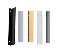 HRDMPFT Lot De 3 Poignee Invisible Poignee De Meuble Cuisine Dissimulées en Alliage D'aluminium Longueur 8cm 12cm 15cm 20cm 25cm 100cm 110cm 120cm 5 Couleurs pour Portes De Placard(Silver,400mm)