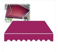 HRDMPFT Store D'auvent Toile Avec Revêtement Toile Pour Store Banne Imperméable Couverture D'Auvent En Polyester Sans Volant Cousue (Cadre Non Inclus)(Rose red,420x300cm)