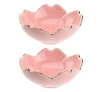 HREDZEO Bols à Collation Sakura,2 PCS Bol à Trempette en Céramique Mini Bol à Sauce Fleur Assiette à Trempette Mini Bols de Service pour Dessert Snack Sauce Soja Cuisine Préparation