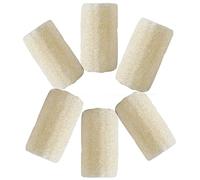 HREDZEO Loofah Naturel,6 PCS Eponge Douche Loofah Exfoliant Éponges de Luffa Naturelles Épurateur Corps Luffa Loofa Éponge pour Douche Gommage Cuisine Nettoyage