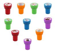 HREDZEO Tampons Enfants,10 PCS Tampons Jouets Timbres D'enseignant Tampons Enfants Encre Timbres Auto Encreurs Multicolore Coffret Tampon pour Cadeaux d'anniversaire