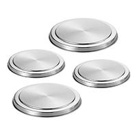 Hreyywo 4 PièCes SéRies Couvercles de Plaque de Cuisson en Acier Inoxydable Plaque de Cuisson de Protection de CuisinièRe SupéRieure Ensemble Ustensiles 17/21 CM Accessoires de Cuisine