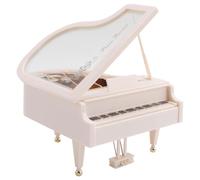 Hreyywo Boîte à Musique de Piano, Boîtes à Musique Mécaniques D'Horlogerie Blanche, Boîte à Musique Classique pour Cadeau d'anniversaire de Filles ou Décor de Bureau