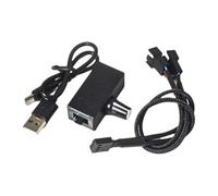 Hreyywo Contrôleur de Vitesse PWM 12 V 4 Broches PWM Régulateur de Ventilateur Alimentation USB Type-C Refroidisseur à DIY avec Câble Adaptateur 1 à 2