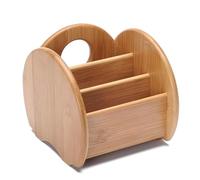 Hreyywo Table Basse Support de TéLéCommande Collection CosméTiques ReçU Inclusion Organisateur Rangement Bambou BoîTe en Bois Supports, S