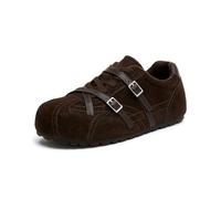 HRGKLMN Baskets Femme Rétro Daim Boucles Doubles Lacs Chaussures | Dessus daim haut de gamme,brides à double boucle réglables,semelle caoutchouc antidérapante,quotidien shopping look urbain