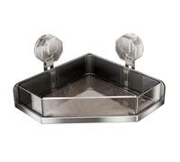 HRGKLMN Étagère de Douche sans perçage Organisateur de Salle de Bain avec Ventouse, étagère de Douche Triangulaire en Plastique, Support de shampoing pour Douche cosmétique,Gris