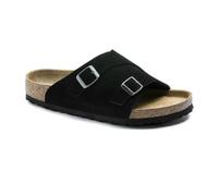 HRGKLMN Mules pour Femmes et Hommes Classiques, Sandales à Une Bride avec Boucle réglable, Chaussures d'été Plates Confortables pour la Vie Quotidienne, la Plage et Les Vacances,Schwarz,45 EU