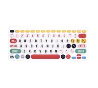 HRH - Housse de clavier ultra fine en silicone compatible avec clavier Bluetooth multi-appareils Logitech K380, police arc-en-ciel créative