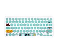 HRH - Housse de clavier ultra fine en silicone compatible avec le clavier Bluetooth multi-appareils Logitech K380, griffe de chat mignon