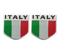 Hrippy Autocollant Automobile 2pcs Décalcomanies De Drapeau Italien 3D Aluminium Body Stickers Car Motorcycle Decor Stickers Caryling Accessoires