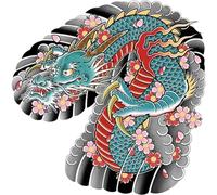 Hrippy Autocollant De Tatouage Temporaire Dragon Tatouages Corps Art Bras Autocollant Tatoo Hommes Motif Japonais Autocollant De Tatouage