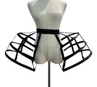 Hrippy Cage Cerceau Jupe Juptocoats Cosplay Lolita Crinoline Ciblage Complet A-Ligne 3 Cerceau