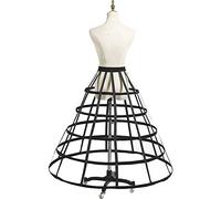 Hrippy Cage Cerceau Jupe Juptocoats Cosplay Lolita Crinoline Jupette Complète A-Line 5 Cerceau De Voleur De Mariée Au en Jupe pour Femmes