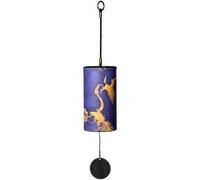 Hrippy Carillon Éolien en Bambou À 9 Tiges, Style Rétro Japonais, Style Pastoral, avec Pendule À Vent, Apaisant Relaxant, pour L'extérieur, Cour Ou Le Jardin