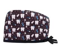Hrippy Casquette D'infirmière, Couvre-Chef Chirurgical Unisexe, Chapeau De Gommage Médical en Coton, Chapeau De Chirurgie À Imprimé Dessin Animé, Casquette De Médecin Réglable