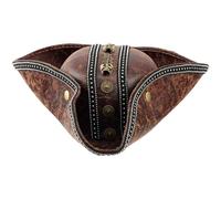 Hrippy Chapeau De Pirate pour Adulte, Chapeau De Pirate, Accessoires De Costume d'halloween, Fournitures De Fête, Accessoires Cosmétiques De Jeu De Rôle, Accessoires De Déguisement De Capitaine