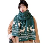 Hrippy Christmas Écarpe Mignonne Modèle De Renne Écharpe Tricotée Automne en Hiver Chaud Enveloppe De Cou Décontractée Longue Écharpe pour Les Filles