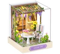 Hrippy Kit De Maison De Poupée Mini Maison Miniature Artisanat Maisons De Poupée Artisanat Fait À Main Kit D'artisanat De Serre Miniature pour Les Débutants À Construire