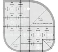 Hrippy Règle De Coupe d'angle Incurvée en Acrylique, Grilles, Coupe d'angle Incurvé, Modèles Transparents, Règle pour Machine De, Règle De Quilting