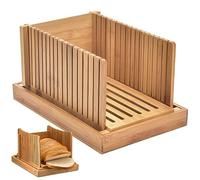 Hrippy Slicer De Pain en Bambou pour Pain Fait Maison, Pliable Compact avec Planche À Découper Robuste pour Coupe De Pain