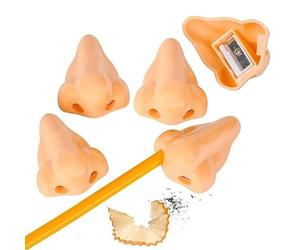 Hrippy Taillener À Crayon Manuel 5pcs Shape De Forme De Nez Tailleur De Crayon Mini Tailleur Portable Crayon Portable Drôle D'outil De Coupe Au Crayon