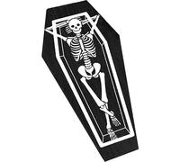Hrippy Tapis De Tapis De Cercueil Halloween, Tapis De Tapis De Cercueil Noir Squelette Gothique Tapis De Tapis sans Glissement pour Le Salon De Chambre À Coucher De Cuisine