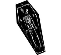 Hrippy Tapis De Tapis De Cercueil Halloween, Tapis De Tapis De Cercueil Noir Squelette Gothique Tapis De Tapis sans Glissement pour Le Salon De Chambre À Coucher De Cuisine