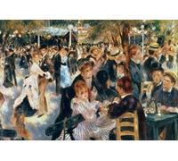 HRJUBWREE Célèbre Image sur Toile Graffiti Art Murale Bal Au Moulin De La Galette De Pierre Auguste Renoir Vintage Impressions sur Toile Pour la Décoration Murale 60x90cm
