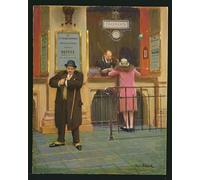 HRJUBWREE Célèbre Image sur Toile Graffiti Art Murale Chez mes tantes de Jean Béraud Vintage Impressions sur Toile Pour la Décoration Murale 60x90cm