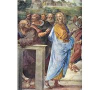 HRJUBWREE Célèbre Image sur Toile Graffiti Art Murale Disputa Détail Architecte Bramante et Francesco Mariaa Rovere à droite par Raffaello Sanzio Raphael Pour la Décoration Murale 60x90cm