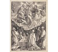 HRJUBWREE Célèbre Image sur Toile Graffiti Art Murale l'Assomption et le Couronnement de la Vierge d'Albrecht Dürer Vintage Impressions sur Toile Pour la Décoration Murale 60x90cm