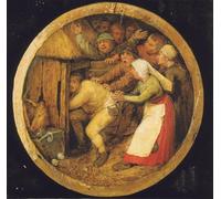 HRJUBWREE Célèbre Image sur Toile Graffiti Art Murale l'ivrogne poussé dans la porcherie par Pieter l'ancien Bruegel Vintage Impressions sur Toile Pour la Décoration Murale 60x90cm