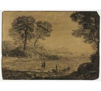 HRJUBWREE Célèbre Image sur Toile Graffiti Art Murale Marine de Claude Lorrain Vintage Impressions sur Toile Pour la Décoration Murale 60x90cm