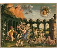 HRJUBWREE Célèbre Image sur Toile Graffiti Art Murale Minerve chassant les vices du jardin de la par Andrea Mantegna Vintage Impressions sur Toile Pour la Décoration Murale 60x90cm