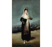HRJUBWREE Célèbre Image sur Toile Graffiti Art Murale Portrait de la marquise de Santiago par Francisco de Goya Vintage Impressions sur Toile Pour la Décoration Murale 60x90cm