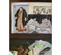 HRJUBWREE Célèbre Image sur Toile Graffiti Art Murale Portrait d'Emile Zola par Edouard Manet Vintage Impressions sur Toile Pour la Décoration Murale 60x90cm